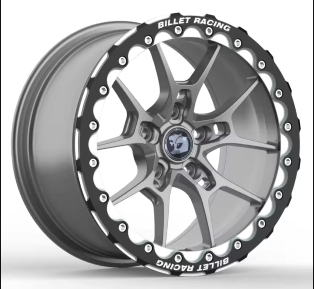 SINGLE - Billet Racing VF HSV GTS-R Style Beadlock Wheel - Shotgun Grey