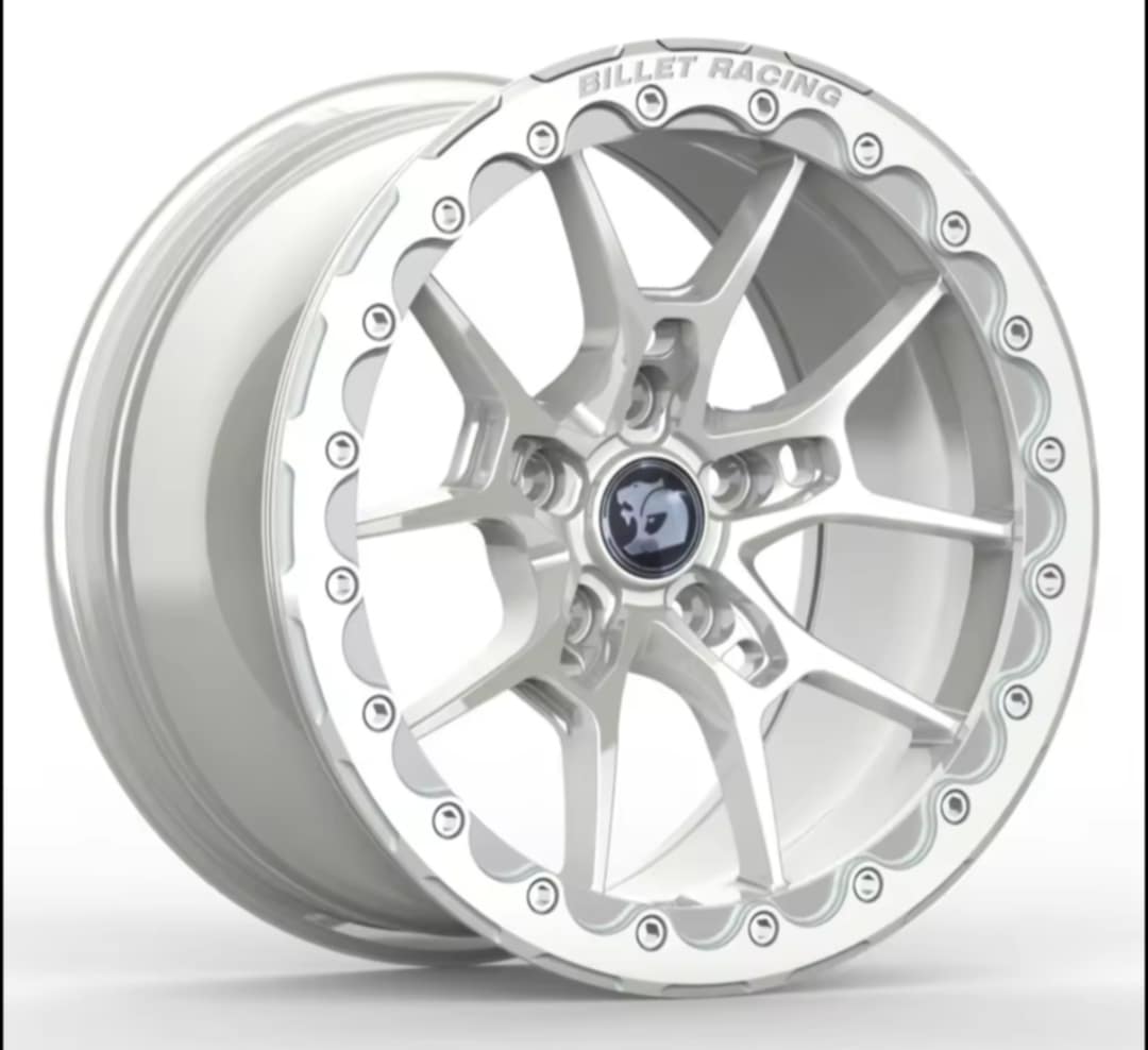 SINGLE - Billet Racing VF HSV GTS-R Style Beadlock Wheel - Hyper Silver