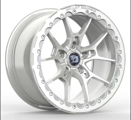 SINGLE - Billet Racing VF HSV GTS-R Style Beadlock Wheel - Hyper Silver
