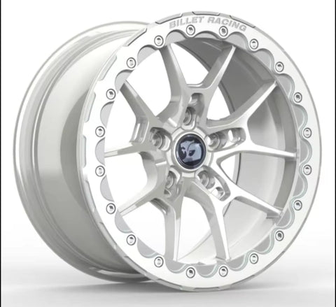 Billet Racing VF HSV GTS-R Style Beadlock Wheel - Hyper Silver
